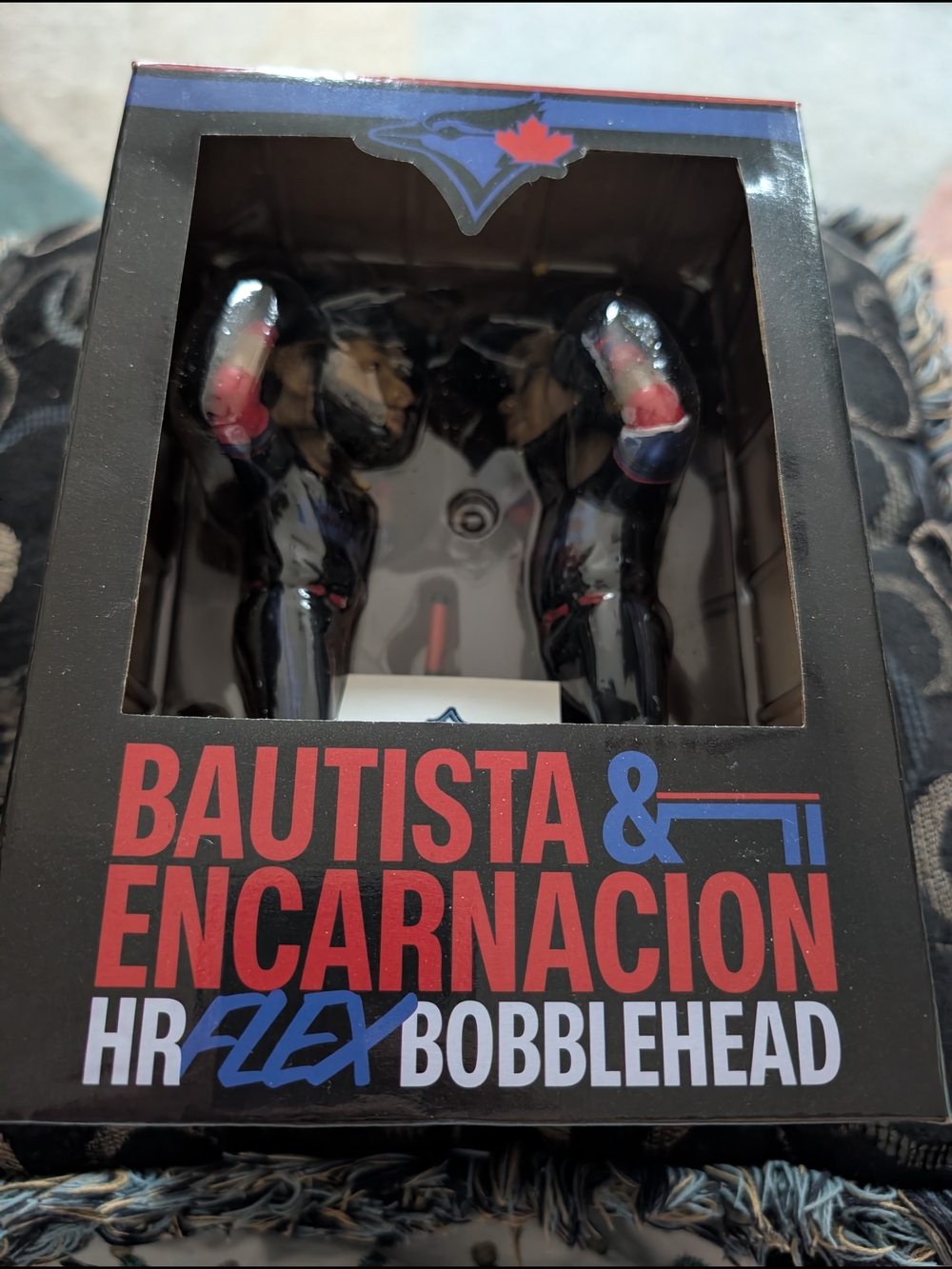 Bautista & Encarnacion HR Alex Bobblehead - Black with Red & Blue Accents